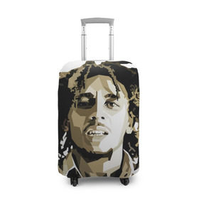 Чехол для чемодана 3D с принтом Ямайка, Боб Марли в Кировске, 86% полиэфир, 14% спандекс | двустороннее нанесение принта, прорези для ручек и колес | bob marley | reggae