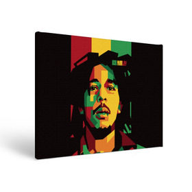 Холст прямоугольный с принтом Ямайка, Боб Марли в Кировске, 100% ПВХ |  | bob marley | reggae | регги