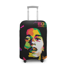 Чехол для чемодана 3D с принтом Ямайка, Боб Марли в Кировске, 86% полиэфир, 14% спандекс | двустороннее нанесение принта, прорези для ручек и колес | reggae | регги
