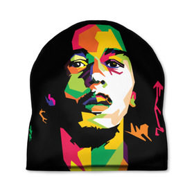 Шапка 3D с принтом Ямайка, Боб Марли в Кировске, 100% полиэстер | универсальный размер, печать по всей поверхности изделия | reggae | регги