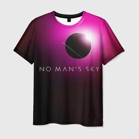 Мужская футболка 3D с принтом No Man`s Sky 1 в Кировске, 100% полиэфир | прямой крой, круглый вырез горловины, длина до линии бедер | 