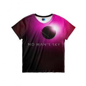 Детская футболка 3D с принтом No Man`s Sky 1 в Кировске, 100% гипоаллергенный полиэфир | прямой крой, круглый вырез горловины, длина до линии бедер, чуть спущенное плечо, ткань немного тянется | Тематика изображения на принте: 