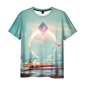 Мужская футболка 3D с принтом No Man`s Sky 2 в Кировске, 100% полиэфир | прямой крой, круглый вырез горловины, длина до линии бедер | no man sky | no mans sky | безлюдное небо | ноу мэнс скай