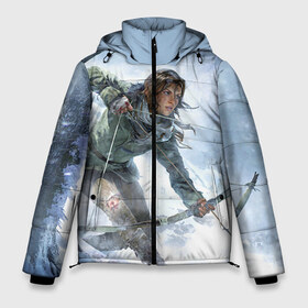 Мужская зимняя куртка 3D с принтом Rise of the Tomb Raider 3 в Кировске, верх — 100% полиэстер; подкладка — 100% полиэстер; утеплитель — 100% полиэстер | длина ниже бедра, свободный силуэт Оверсайз. Есть воротник-стойка, отстегивающийся капюшон и ветрозащитная планка. 

Боковые карманы с листочкой на кнопках и внутренний карман на молнии. | rise of the tomb raider | tomb raider | восхождение расхитительницы гробниц | расхитительница гробниц