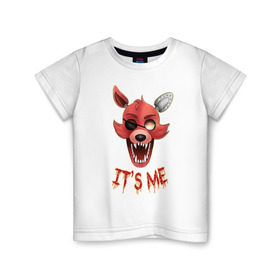Детская футболка хлопок с принтом Foxy в Кировске, 100% хлопок | круглый вырез горловины, полуприлегающий силуэт, длина до линии бедер | five nights at freddys | foxy