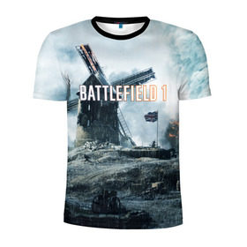 Мужская футболка 3D спортивная с принтом Battlefield 1 в Кировске, 100% полиэстер с улучшенными характеристиками | приталенный силуэт, круглая горловина, широкие плечи, сужается к линии бедра | батла | батлфилд