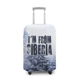 Чехол для чемодана 3D с принтом Я из Сибири в Кировске, 86% полиэфир, 14% спандекс | двустороннее нанесение принта, прорези для ручек и колес | siberia | зима | россия | сибирь | снег | холод