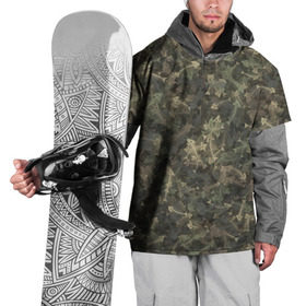Накидка на куртку 3D с принтом Камуфляж с рыбьими скелетам в Кировске, 100% полиэстер |  | кость | милитари | море | паттерн | рыба | рыбалка | текстура | хаки