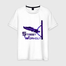 Мужская футболка хлопок с принтом Street Workout. Edge #7 в Кировске, 100% хлопок | прямой крой, круглый вырез горловины, длина до линии бедер, слегка спущенное плечо. | 