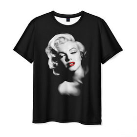 Мужская футболка 3D с принтом Мэрилин Монро в Кировске, 100% полиэфир | прямой крой, круглый вырез горловины, длина до линии бедер | marilyn monroe | актриса | блондинка | губы | звезда | кино | певица