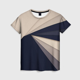 Женская футболка 3D с принтом Абстракция 11 в Кировске, 100% полиэфир ( синтетическое хлопкоподобное полотно) | прямой крой, круглый вырез горловины, длина до линии бедер | геометрия | линии | оптические иллюзии | орнамент | полосы | узор | цвет