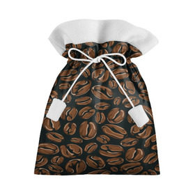 Подарочный 3D мешок с принтом Арабика в Кировске, 100% полиэстер | Размер: 29*39 см | Тематика изображения на принте: beens | coffee | pattern | бобы | зерна | кофе | паттерн