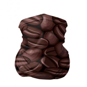 Бандана-труба 3D с принтом Зёрна кофе в Кировске, 100% полиэстер, ткань с особыми свойствами — Activecool | плотность 150‒180 г/м2; хорошо тянется, но сохраняет форму | beans | coffee | бобы | паттерн