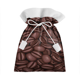 Подарочный 3D мешок с принтом Зёрна кофе в Кировске, 100% полиэстер | Размер: 29*39 см | Тематика изображения на принте: beans | coffee | бобы | паттерн