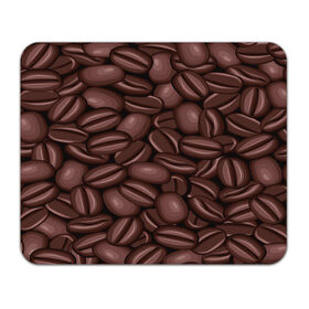 Коврик прямоугольный с принтом Зёрна кофе в Кировске, натуральный каучук | размер 230 х 185 мм; запечатка лицевой стороны | Тематика изображения на принте: beans | coffee | бобы | паттерн