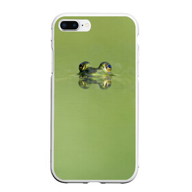 Чехол для iPhone 7Plus/8 Plus матовый с принтом Лягушка в Кировске, Силикон | Область печати: задняя сторона чехла, без боковых панелей | болото | жаба | животные | лягушка