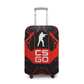 Чехол для чемодана 3D с принтом CS:GO в Кировске, 86% полиэфир, 14% спандекс | двустороннее нанесение принта, прорези для ручек и колес | counter strike | team | игра | игрок | коммандос | стрелок