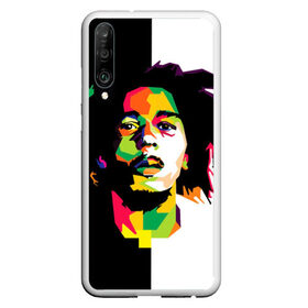 Чехол для Honor P30 с принтом Bob Marley в Кировске, Силикон | Область печати: задняя сторона чехла, без боковых панелей | Тематика изображения на принте: боб марли | поп арт