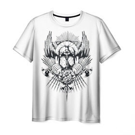 Мужская футболка 3D с принтом Рыцарь тьмы в Кировске, 100% полиэфир | прямой крой, круглый вырез горловины, длина до линии бедер | ад | арт | дьявол | монстр | праздник | традиция | узор | череп