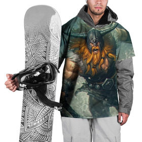 Накидка на куртку 3D с принтом Olaf в Кировске, 100% полиэстер |  | league of legends | lol | olaf | viking | викинг | лига легенд | лол | олаф