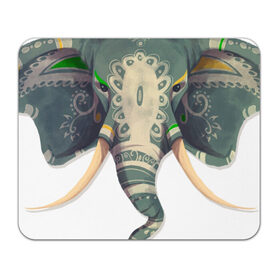 Коврик прямоугольный с принтом Индийский слон в Кировске, натуральный каучук | размер 230 х 185 мм; запечатка лицевой стороны | 