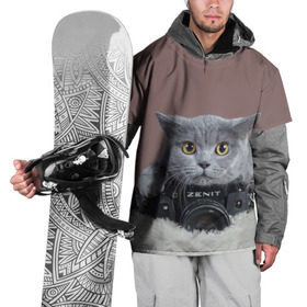 Накидка на куртку 3D с принтом Котик фотограф в Кировске, 100% полиэстер |  | кот | котик | кошка | объектив | фотоаппарат | фотограф