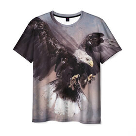 Мужская футболка 3D с принтом Eagle в Кировске, 100% полиэфир | прямой крой, круглый вырез горловины, длина до линии бедер | artwork | birds | eagle