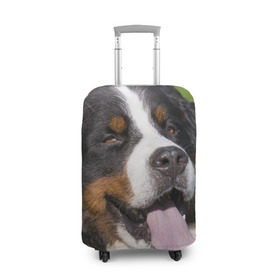 Чехол для чемодана 3D с принтом Бернский зенненхунд в Кировске, 86% полиэфир, 14% спандекс | двустороннее нанесение принта, прорези для ручек и колес | волкодав | дворняжка | домашние животные | любимец | мопс | овчарка | пес | песик | питомец | сенбернар | собака | собачка