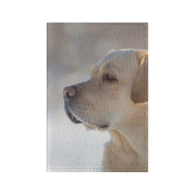 Обложка для паспорта матовая кожа с принтом Лабрадор в Кировске, натуральная матовая кожа | размер 19,3 х 13,7 см; прозрачные пластиковые крепления | далматин | далматинец | дворняга | лабрадор | любимец | овчарка | пес | питомец | самоед | собака | собачка | щенок