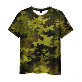 Мужская футболка 3D с принтом Camouflage в Кировске, 100% полиэфир | прямой крой, круглый вырез горловины, длина до линии бедер | камуфляж | хаки
