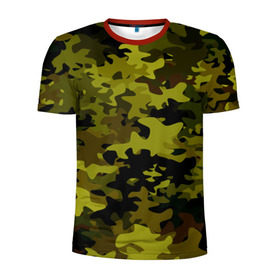 Мужская футболка 3D спортивная с принтом Camouflage в Кировске, 100% полиэстер с улучшенными характеристиками | приталенный силуэт, круглая горловина, широкие плечи, сужается к линии бедра | камуфляж | хаки