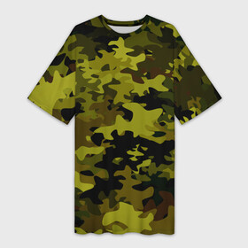 Платье-футболка 3D с принтом Camouflage в Кировске,  |  | камуфляж | хаки