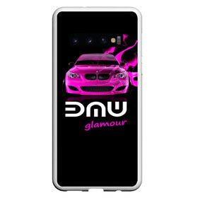 Чехол для Samsung Galaxy S10 с принтом BMW glamour в Кировске, Силикон | Область печати: задняя сторона чехла, без боковых панелей | Тематика изображения на принте: bmw | m5 | pink | авто | автомобиль | бмв | гламур | машина | розовый | стиль | тачка | элита