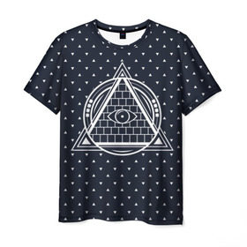 Мужская футболка 3D с принтом Illuminati в Кировске, 100% полиэфир | прямой крой, круглый вырез горловины, длина до линии бедер | illuminati | pyramid | загадка | иллюминаты | око | пирамида | просвещение | просвещенные | тайна