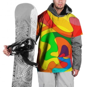 Накидка на куртку 3D с принтом Прикольная радуга в Кировске, 100% полиэстер |  | разноцветный | яркий