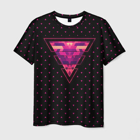 Мужская футболка 3D с принтом Треугольная геометрия в Кировске, 100% полиэфир | прямой крой, круглый вырез горловины, длина до линии бедер | geometry | triangle | геометрия | треугольник