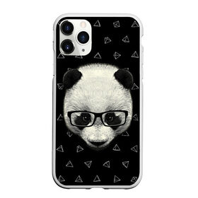 Чехол для iPhone 11 Pro Max матовый с принтом Умная панда в Кировске, Силикон |  | animal | bear | beast | hipster | panda | smart | животное | зверь | медведь | очки | панда | свэг | умный | хипстер