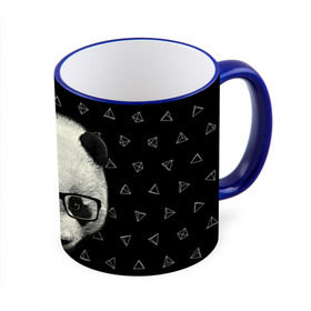 Кружка 3D с принтом Умная панда в Кировске, керамика | ёмкость 330 мл | Тематика изображения на принте: animal | bear | beast | hipster | panda | smart | животное | зверь | медведь | очки | панда | свэг | умный | хипстер