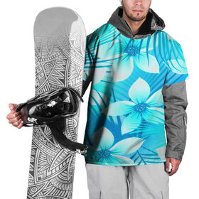 Накидка на куртку 3D с принтом Tropical Flower в Кировске, 100% полиэстер |  | flower | паттерн | цветы | яркий