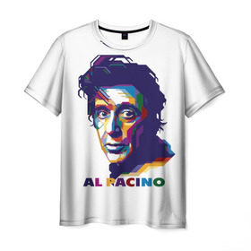 Мужская футболка 3D с принтом Al Pacino в Кировске, 100% полиэфир | прямой крой, круглый вырез горловины, длина до линии бедер | Тематика изображения на принте: актёр | аль пачино | артист | звезда | кино | киноактёр | кинозвезда | кинофильм | роль
