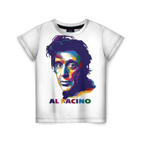 Детская футболка 3D с принтом Al Pacino в Кировске, 100% гипоаллергенный полиэфир | прямой крой, круглый вырез горловины, длина до линии бедер, чуть спущенное плечо, ткань немного тянется | актёр | аль пачино | артист | звезда | кино | киноактёр | кинозвезда | кинофильм | роль