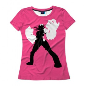 Женская футболка 3D с принтом Pink в Кировске, 100% полиэфир ( синтетическое хлопкоподобное полотно) | прямой крой, круглый вырез горловины, длина до линии бедер | league of legends | lol | vi | вай | лига легенд | лол