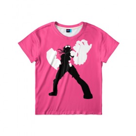 Детская футболка 3D с принтом Pink в Кировске, 100% гипоаллергенный полиэфир | прямой крой, круглый вырез горловины, длина до линии бедер, чуть спущенное плечо, ткань немного тянется | league of legends | lol | vi | вай | лига легенд | лол