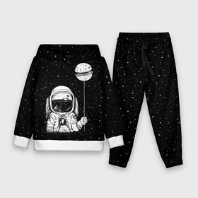 Детский костюм 3D (с толстовкой) с принтом Астронавт с шариком в Кировске,  |  | astronaut | cosmonaut | cosmos | dead | galaxy | moon | planet | space | star | universe | астронавт | вселенная | галактика | звезды | космонавт | космос | луна | планета | шарик