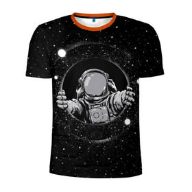 Мужская футболка 3D спортивная с принтом Черная дыра в Кировске, 100% полиэстер с улучшенными характеристиками | приталенный силуэт, круглая горловина, широкие плечи, сужается к линии бедра | astronaut | cosmonaut | cosmos | galaxy | meteor | moon | planet | space | star | universe | астронавт | бесконечность | вселенная | галактика | космонавт | космос | черная дыра
