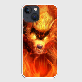 Чехол для iPhone 13 mini с принтом Fire Wolf в Кировске,  |  | Тематика изображения на принте: league of legends | lol | warwick | wolf | варвик | волк | лига легенд | лол