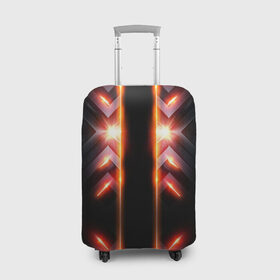 Чехол для чемодана 3D с принтом Luxury style by VPPDGryphon в Кировске, 86% полиэфир, 14% спандекс | двустороннее нанесение принта, прорези для ручек и колес | vppdgryphon | абстракция | геометрия | игра | красивая | красота | полосы | соты | текстура | эксклюзив