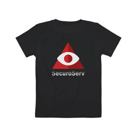 Детская футболка хлопок с принтом SecuroServ в Кировске, 100% хлопок | круглый вырез горловины, полуприлегающий силуэт, длина до линии бедер | auto | grand | gta | theft | гта