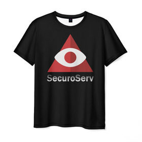 Мужская футболка 3D с принтом SecuroServ в Кировске, 100% полиэфир | прямой крой, круглый вырез горловины, длина до линии бедер | auto | grand | gta | theft | гта
