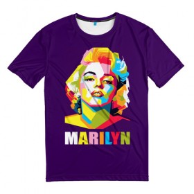 Мужская футболка 3D с принтом Marilyn Monroe в Кировске, 100% полиэфир | прямой крой, круглый вырез горловины, длина до линии бедер | marilyn monroe | актриса | звезда | кино | мэрилин монро | певица